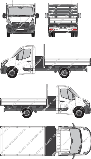 Opel Movano Zwillingsbereifung, Zwillingsbereifung, benne, L3H1, cabine Solo (2019)