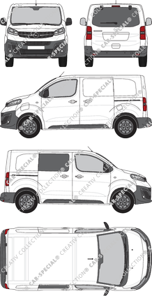 Opel Vivaro-e Cargo, furgone, S, Heck verglast, rechts teilverglast, Rear Flap, 2 Sliding Doors (2020)