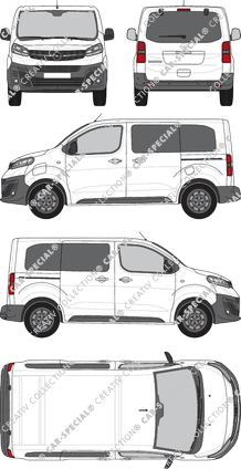 Opel Vivaro-e, minibus, S, glazed, Rear Flap, 2 Sliding Doors (2020)