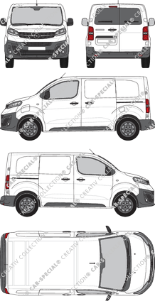 Opel Vivaro-e Cargo, van/transporter, S, rear window, Rear Wing Doors, 2 Sliding Doors (2020)