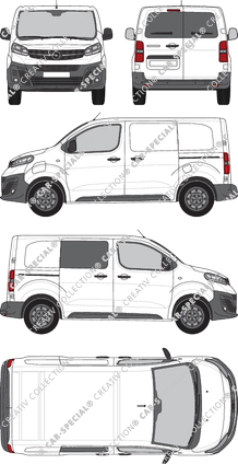 Opel Vivaro-e Cargo, van/transporter, S, Heck verglast, rechts teilverglast, Rear Wing Doors, 2 Sliding Doors (2020)