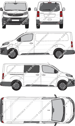 Opel Vivaro-e Cargo, van/transporter, L, Heck verglast, rechts teilverglast, Rear Flap, 1 Sliding Door (2020)