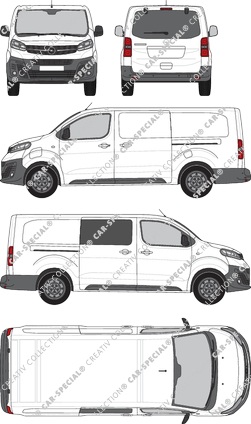Opel Vivaro-e Cargo, furgón, L, Heck verglast, rechts teilverglast, Rear Flap, 2 Sliding Doors (2020)