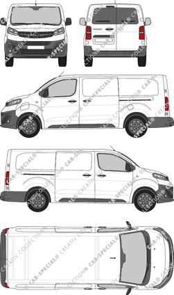 Opel Vivaro-e Cargo, van/transporter, L, rear window, Rear Wing Doors, 2 Sliding Doors (2020)