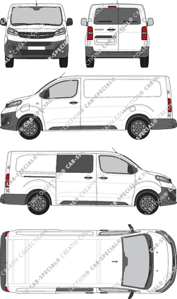 Opel Vivaro-e Cargo, Kastenwagen, L, Heck verglast, rechts teilverglast, Rear Wing Doors, 1 Sliding Door (2020)