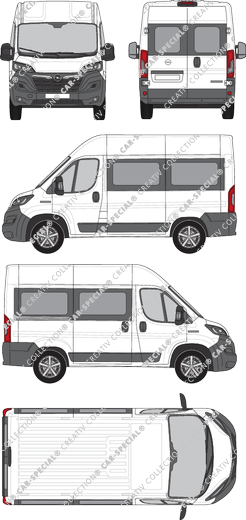 Opel Movano Cargo, Kleinbus, L1H2, Rear Wing Doors, 1 Sliding Door (2021)