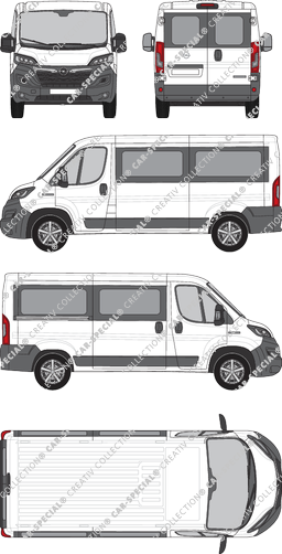 Opel Movano Cargo, Kleinbus, L2H1, Rear Wing Doors, 1 Sliding Door (2021)