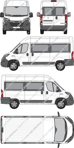 Opel Movano Cargo, Kleinbus, L2H2, Rear Wing Doors, 2 Sliding Doors (2021)