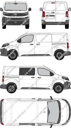 Opel Vivaro Electric Cargo, Kastenwagen, teilverglast rechts, Rear Wing Doors, 2 Sliding Doors (2024)