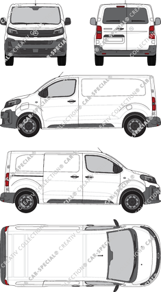Opel Vivaro Electric Cargo, furgone, vitre arrière, Rear Wing Doors, 1 Sliding Door (2024)