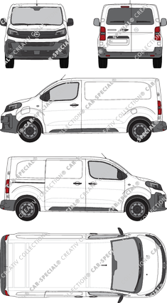 Opel Vivaro Electric Cargo, furgón, ventana de parte trasera, Rear Wing Doors, 1 Sliding Door (2024)