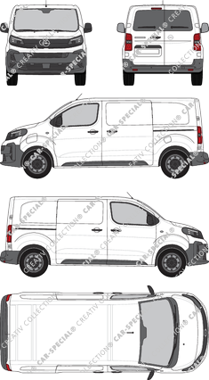 Opel Vivaro Electric Cargo, van/transporter, rear window, Rear Wing Doors, 2 Sliding Doors (2024)