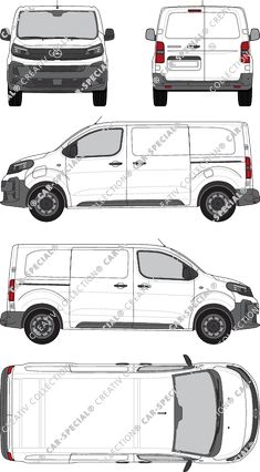 Opel Vivaro Electric Cargo, furgone, Rear Wing Doors, 2 Sliding Doors (2024)
