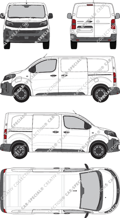 Opel Vivaro Electric Cargo, fourgon, Rear Wing Doors, 2 Sliding Doors (2024)