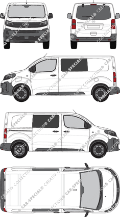 Opel Vivaro Electric Cargo, furgone, vitre arrière, Rear Flap, 1 Sliding Door (2024)