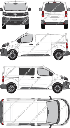 Opel Vivaro Electric Cargo, van/transporter, teilverglast rechts, Rear Flap, 2 Sliding Doors (2024)