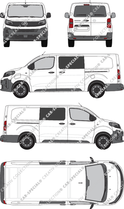 Opel Vivaro Electric Cargo, van/transporter, rear window, Rear Wing Doors, 2 Sliding Doors (2024)