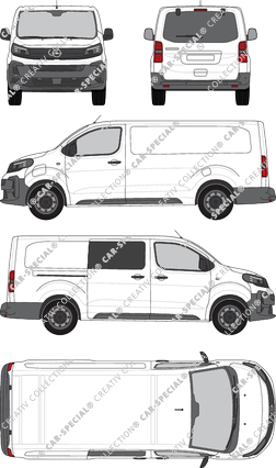 Opel Vivaro Electric Cargo, van/transporter, teilverglast rechts, Rear Flap, 1 Sliding Door (2024)