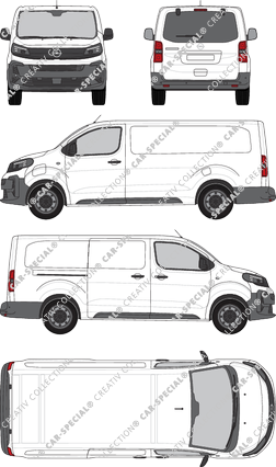 Opel Vivaro Electric Cargo, van/transporter, rear window, Rear Flap, 1 Sliding Door (2024)
