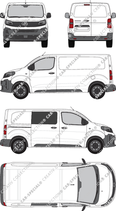 Opel Vivaro Cargo, Kastenwagen, teilverglast rechts, Rear Wing Doors, 1 Sliding Door (2024)