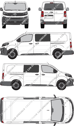 Opel Vivaro Cargo, van/transporter, rear window, Rear Wing Doors, 2 Sliding Doors (2024)