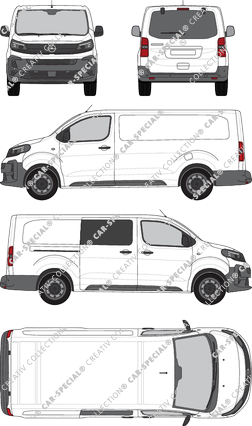 Opel Vivaro Cargo, furgone, teilverglast rechts, Rear Flap, 1 Sliding Door (2024)