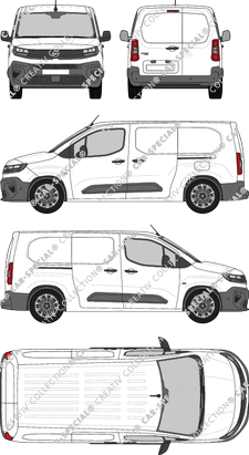 Opel Combo Cargo, Cargo, furgón, Rear Wing Doors, 2 Sliding Doors (2024)