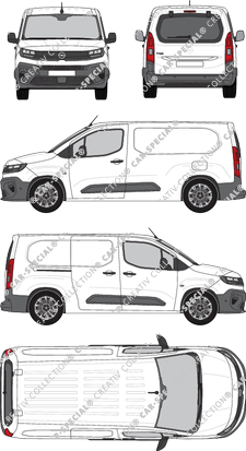 Opel Combo Cargo, Cargo, van/transporter, rear window, Rear Flap, 1 Sliding Door (2024)