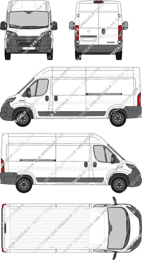 Opel Movano, furgone, L3H2, Rear Wing Doors, 2 Sliding Doors (2024)
