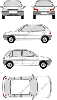 Peugeot 106, Hayon, 5 Doors