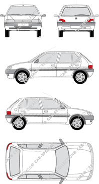 Peugeot 106, Hatchback, 5 Doors (1992)