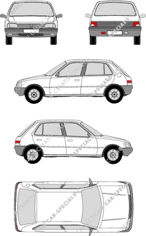 Peugeot 205, Hatchback, 5 Doors