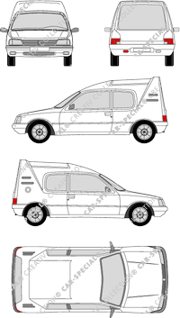 Peugeot 205 Multi, Multi, Station wagon, 3 Doors