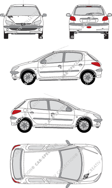 Peugeot 206, Kombilimousine, 5 Doors