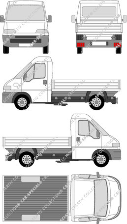 Peugeot Boxer 320 M, 320 M, catre, semilargo, cabina individual (1994)