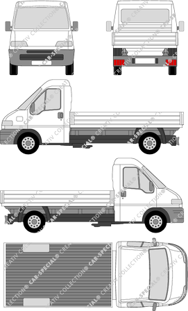 Peugeot Boxer 320 L, 320 L, catre, largo, cabina individual (1994)