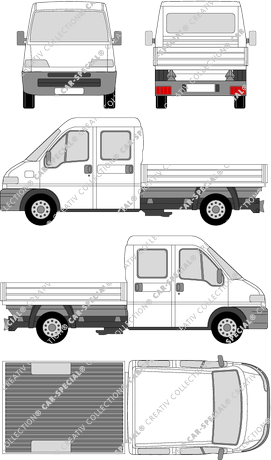 Peugeot Boxer 320 L, 320 L, platform, long, double cab (1994)