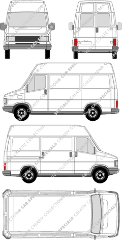 Peugeot J5, furgone, kurz, vitre arrière, Rear Wing Doors (1982)