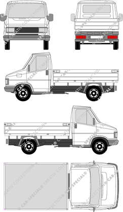 Peugeot J5, platform, short, single cab (1982)