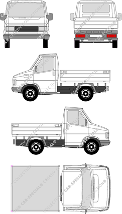 Peugeot J5, platform, single cab (1982)