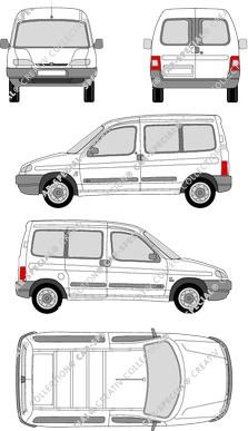 Peugeot Partner Kleinbus, 1996–2003 (Peug_056)