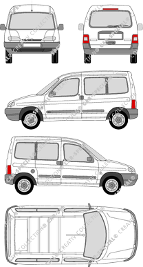Peugeot Partner, van/transporter, 1 Sliding Door (1996)