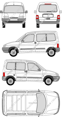 Peugeot Partner furgón, 1996–2003 (Peug_059)