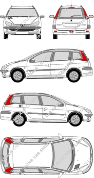 Peugeot 206 SW, 2002–2003 (Peug_064)