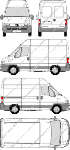 Peugeot Boxer 290 CS/330 CS, 290 CS/330 CS, furgone, tetto alto, empattement court, 1 Sliding Door (2002)