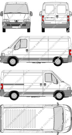 Peugeot Boxer 330 M, 330 M, furgone, empattement  moyen, 1 Sliding Door (2002)