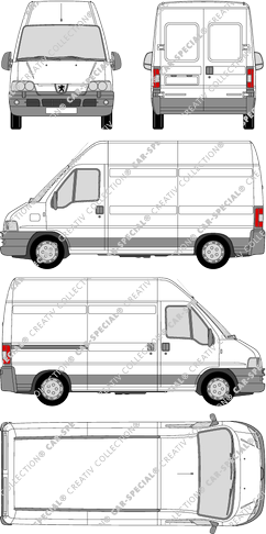 Peugeot Boxer 330 MH/350 MH, 330 MH/350 MH, fourgon, Radstand mittel, 1 Sliding Door (2002)