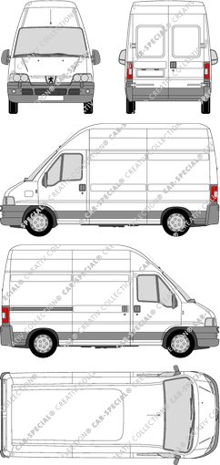 Peugeot Boxer 350 MHS, 350 MHS, furgón, paso de rueda medio, 1 Sliding Door (2002)