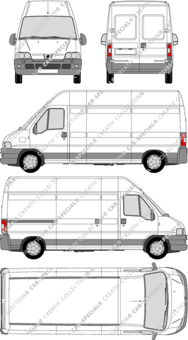 Peugeot Boxer 330 LH/350 LH, 330 LH/350 LH, furgone, empattement long, 1 Sliding Door (2002)
