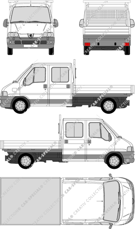 Peugeot Boxer 330 L/350 L, 330 L/350 L, platform, long, double cab (2002)